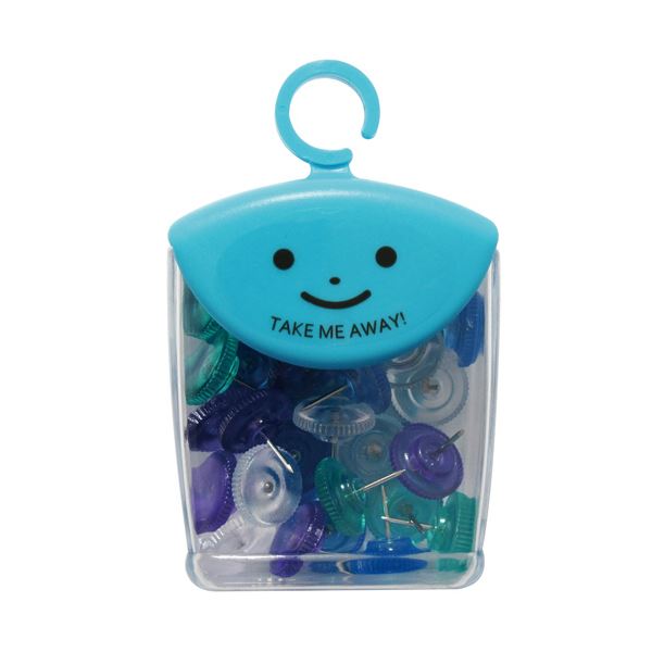 （まとめ）ミツヤ ツレテッテ カラー画鋲クリアマリンカラー4色アソート TM-6-M 1セット(150本：30本×5ケース)(×5セット) |b04の通販は