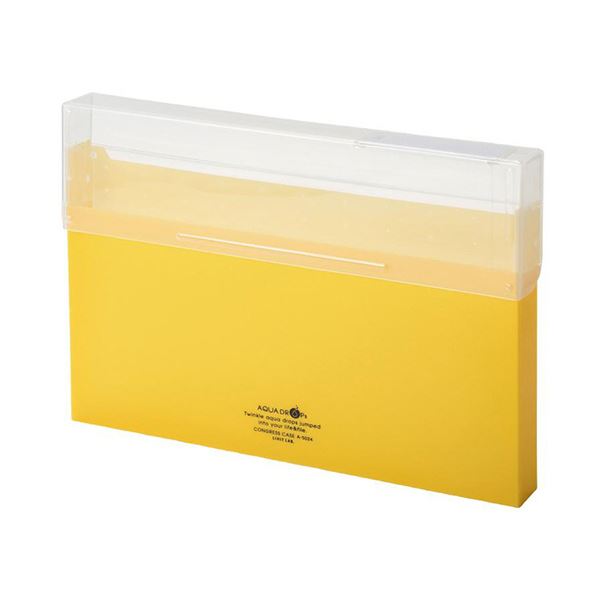 (まとめ）リヒトラブ AQUA DROPsコングレスケース A4 300枚収容 黄 A-5024-5 1セット（6個）(×5セット) |b04の通販は