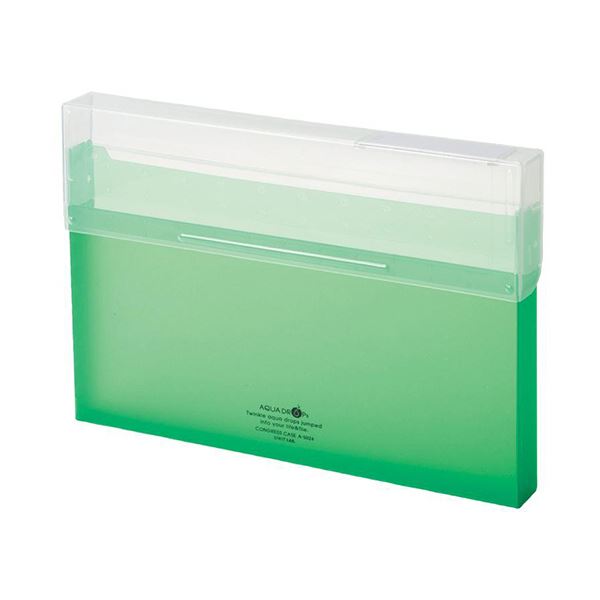 (まとめ）リヒトラブ AQUA DROPsコングレスケース A4 300枚収容 黄緑 A-5024-6 1セット（6個）(×5セット) |b04の通販は 16,364円