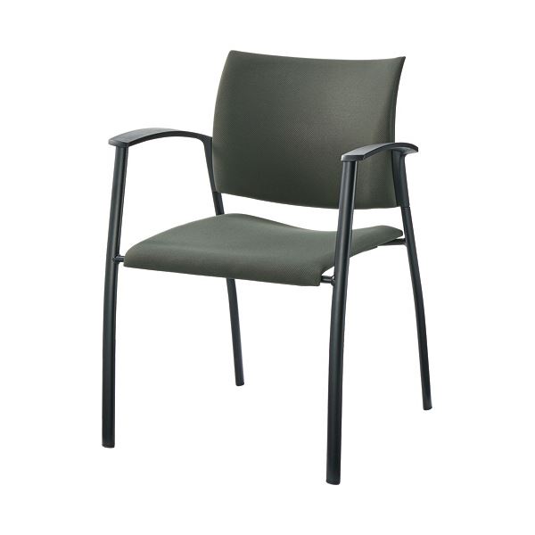 ライオン事務器 LEOオフィスミーティングチェア グレー LE-2420F-H 1脚 |b04の通販は