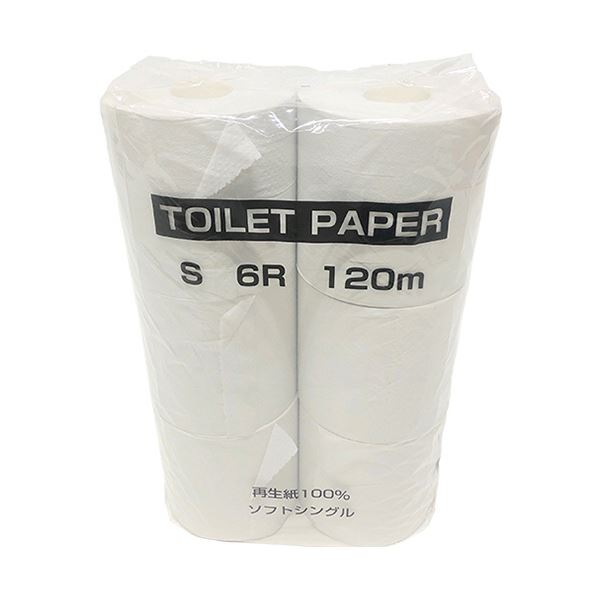 （まとめ） 太洋紙業 トイレットペーパー シングル芯あり 120m 1セット（48ロール：6ロール×8パック） (×3セット) |b04の通販は