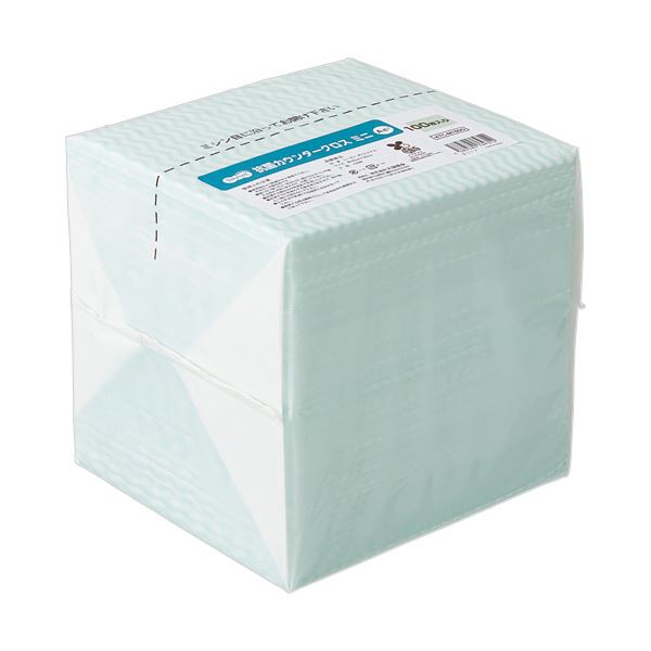 （まとめ） TANOSEE抗菌カウンタークロス ミニ グリーン 1パック（100枚） (×5セット) |b04の通販は