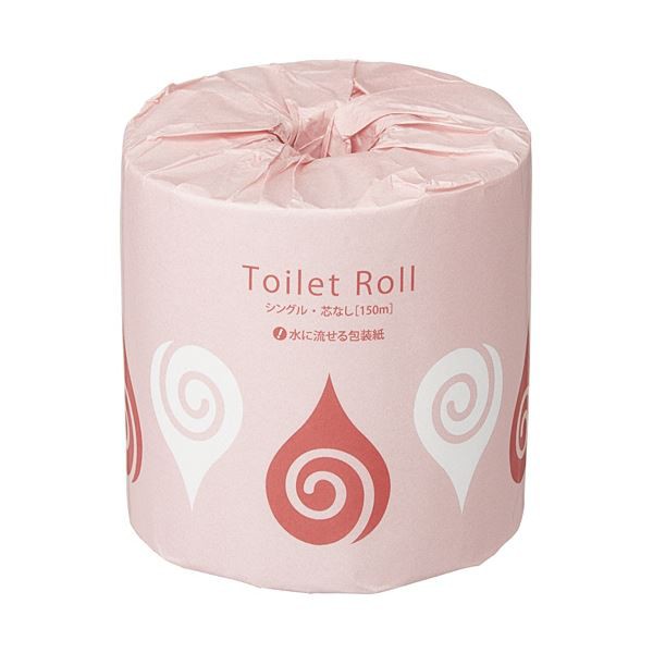 TANOSEEトイレットペーパー 個包装 シングル 芯なし 150m 1セット（144ロール：48ロール×3ケース） |b04の通販はトイレットペーパー