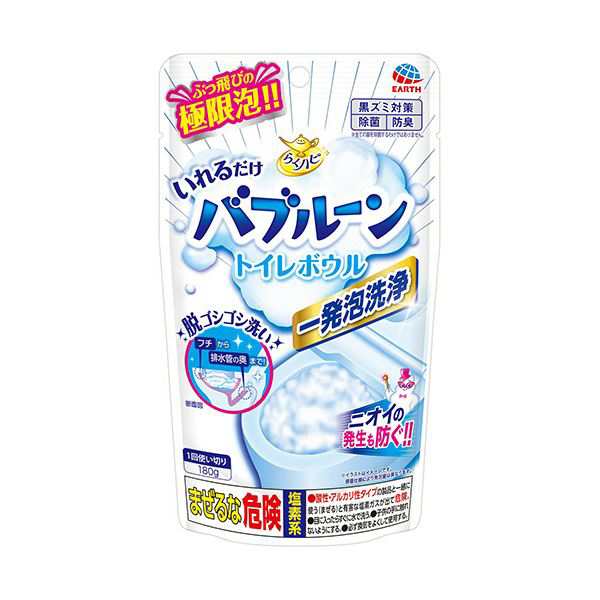 （まとめ） アース製薬らくハピ いれるだけバブルーン トイレボウル 180g 1パック (×10セット) |b04の通販は 6,223円