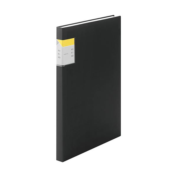 （まとめ） キングジムクリアーファイル カキコ A4タテ 40ポケット 背幅20mm 黒 8632W-BK 1冊 (×5セット) |b04の通販は 6,860円