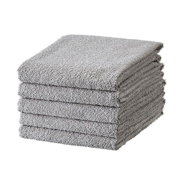 （まとめ） TANOSEEフェイスタオル ライトグレー 1パック（5枚） (×10セット) |b04の通販は 8,086円