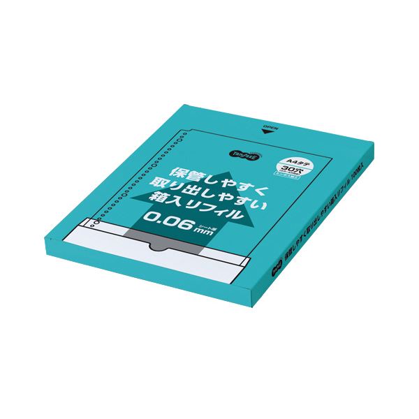 （まとめ） TANOSEE保管しやすく取り出しやすいクリアファイル用リフィル A4タテ 2・4・30穴 1箱（100枚） (×5セット) |b04の通販は