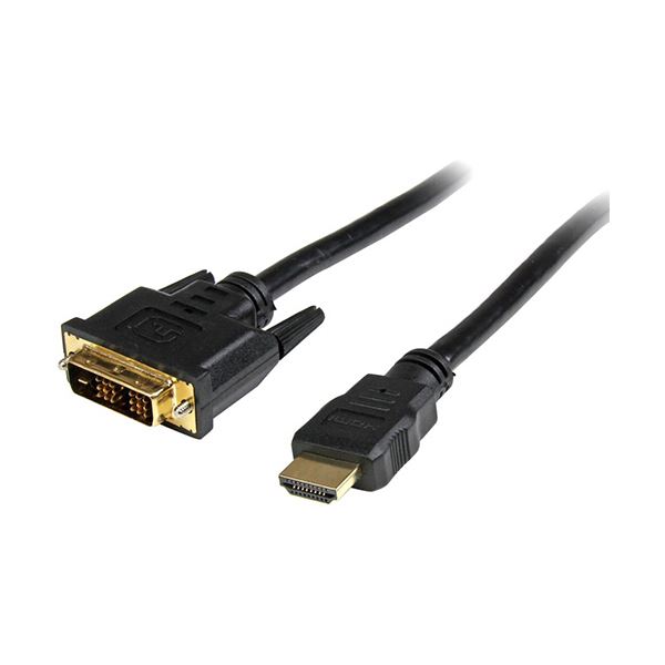 （まとめ） StarTech.com HDMI-DVI-D変換ケーブル HDMI（19ピン）-DVI-D（19ピン） オス／オス 1m ブラックHDDVIMM1M 1本 (×3セット) |b04