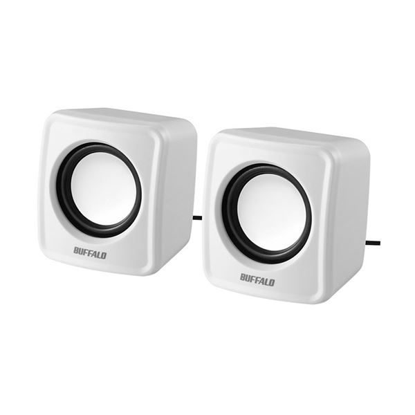 （まとめ） バッファローPC用スピーカー USB電源コンパクトサイズ ホワイト BSSP100UWH 1セット (×3セット) |b04の通販は 7,815円