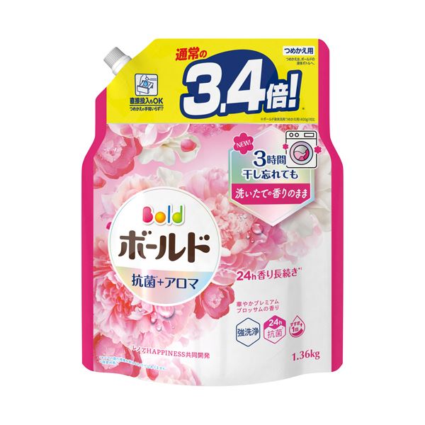 （まとめ） P＆Gボールドジェル 華やかプレミアムブロッサムの香り つめかえ用 超ジャンボサイズ 1.36kg 1パック (×5セット) |b04の通販は 6,069円