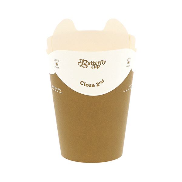シモジマHEIKO 紙コップ バタフライカップ 6オンス ホット シングル クラフト #0045352351セット（800個：40個×20パック） |b04の通販は