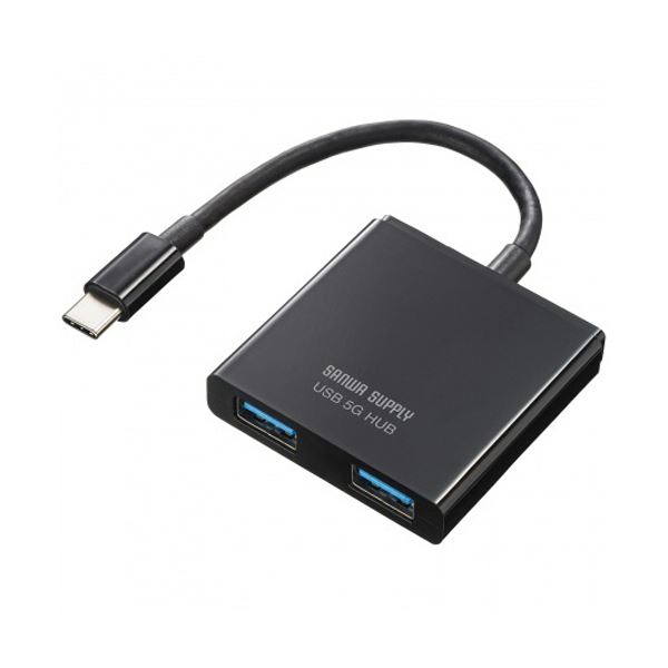 サンワサプライUSB Type-C ハブ（Aポート×2・Type-Cポート×1） ブラック USB-3TCP9BK 1個 |b04の通販は 6,027円