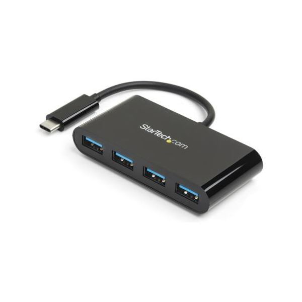 StarTech.com 4ポートUSB3.0ハブ USB Type-C接続 USB-A×4口 USBバスパワー対応 ブラックHB30C4AB 1個 |b04