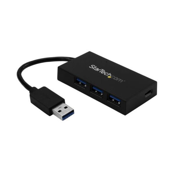 StarTech.com 4ポート USB3.0ハブ ブラック HB30A3A1CFB 1個 |b04