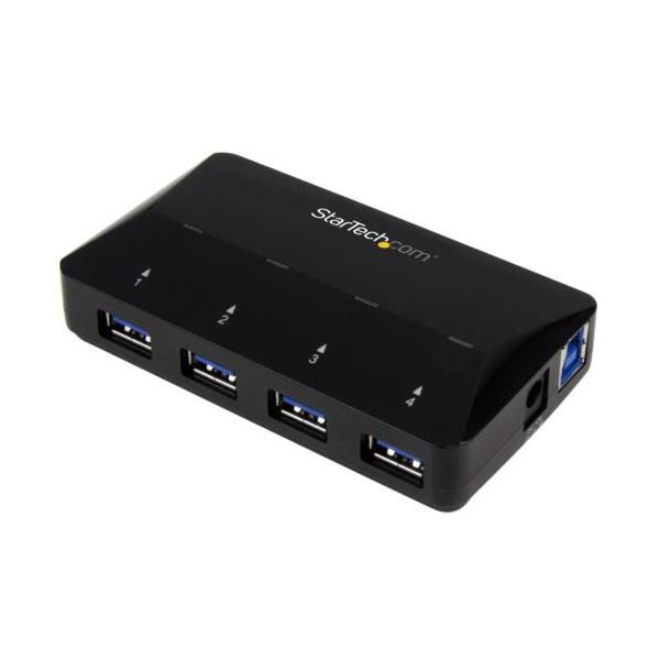 StarTech.com 4ポート USB3.0ハブ 2.4A急速充電専用ポート搭載 ブラック ST53004U1C 1個 |b04