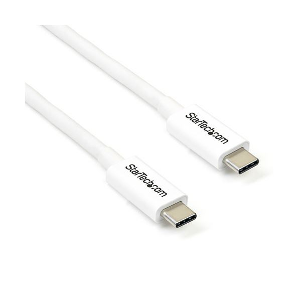 StarTech.com Thunderbolt 3ケーブル 2m ホワイト TBLT3MM2MW 1本 |b04