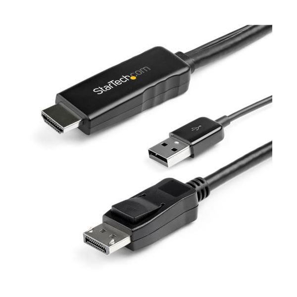 StarTech.com HDMI - DisplayPort変換ケーブル USBバスパワー対応 2m HD2DPMM2M1個 |b04 その他