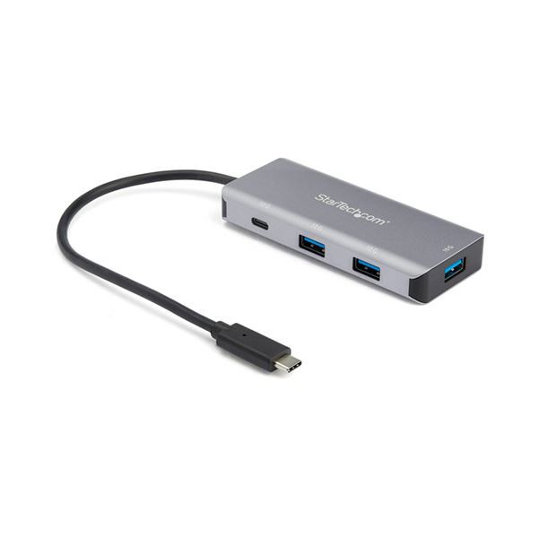 StarTech.com 4ポートUSB Type-Cハブ USB-A×3／USB-C×1 ブラック＆スペースグレーHB31C3A1CB 1個 |b04