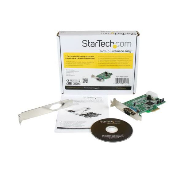 StarTech.com RS232Cシリアル1ポート増設 ロープロファイルPCIeカード PEX1S553LP 1個 |b04の通販は