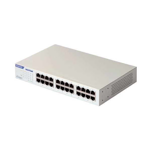 エレコム1000BASE-T対応 スイッチングハブ 24ポート メタル筐体 ホワイト EHC-G24MN2-HW 1台 |b04