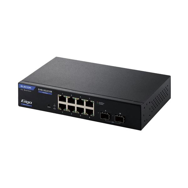 エレコムレイヤー2 Giga対応 Webスマートスイッチ 8ポート EHB-SG2C08 1台 |b04の通販は