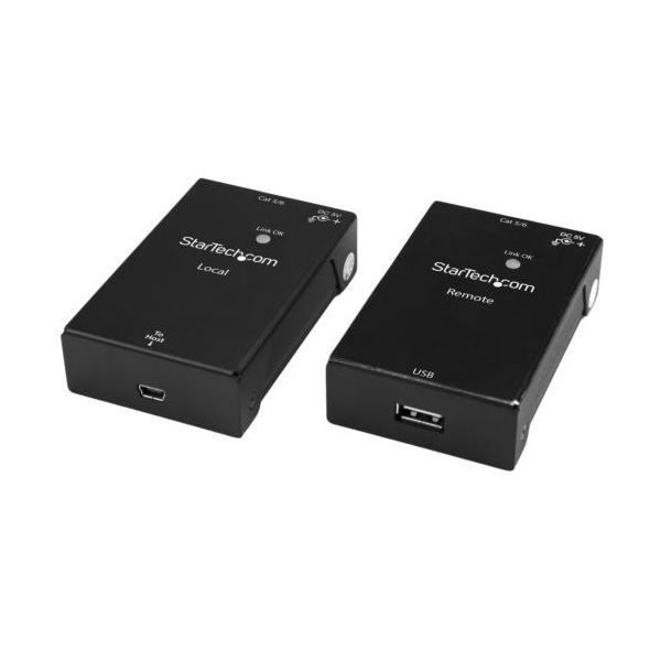 StarTech.com Cat6対応 1ポートUSB2.0エクステンダー延長器 最大50m延長 ブラック USB2001EXTV1個 |b04