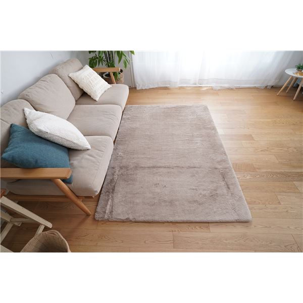 ラグ マット 絨毯 約幅130×長さ190cm ミルクティー 遮音性 滑り止め 床暖房対応 低反発 高反発 フロアマット トシシミズ |b04の通販は