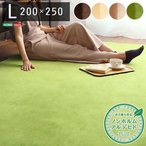 ラグマット 絨毯 Lサイズ 200×250cm ブラウン 洗える 高密度フランネルマイクロファイバー 不織布 防滑加工 リビング |b04の通販は