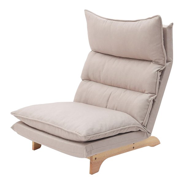 脚付きリクライニングローソファ オットマンセット ダリアンベージュ |b04の通販は