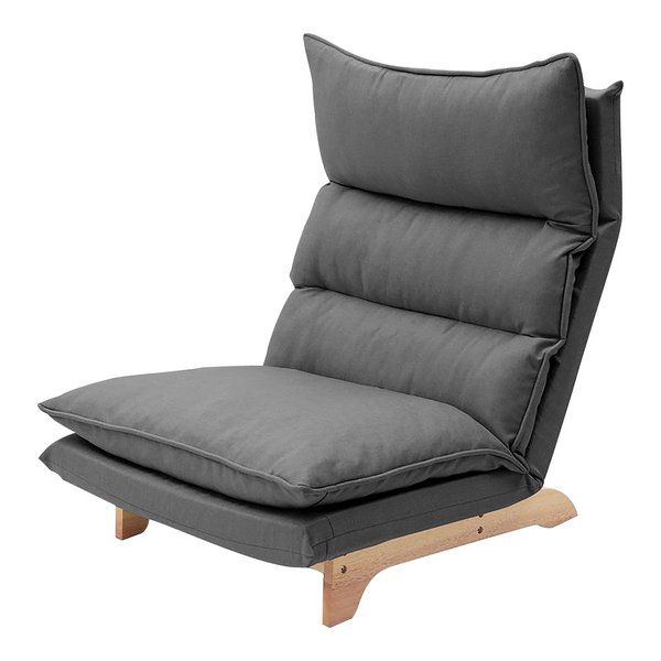 脚付きリクライニングローソファ 1人掛け ダリアングレー |b04の通販は