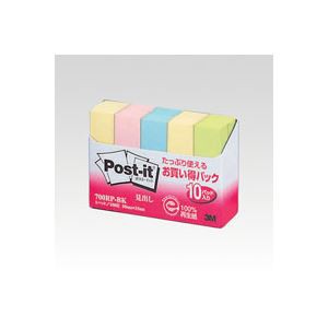 （まとめ） 住友スリーエム ポストイット(R) 10個入り 横15×縦50mm 700RP-BK 混色 10個入 (×10セット) |b04の通販は