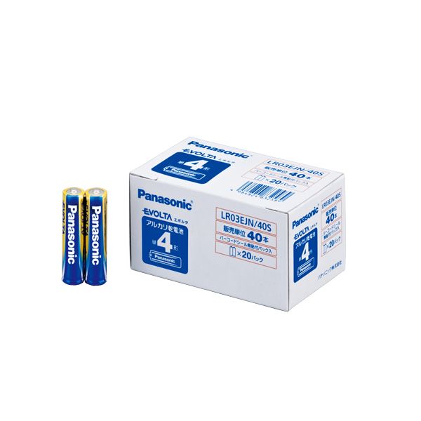 （まとめ） パナソニック EVOLTAアルカリ乾電池 LR03EJN/40S(40本入) (×2セット) |b04の通販は