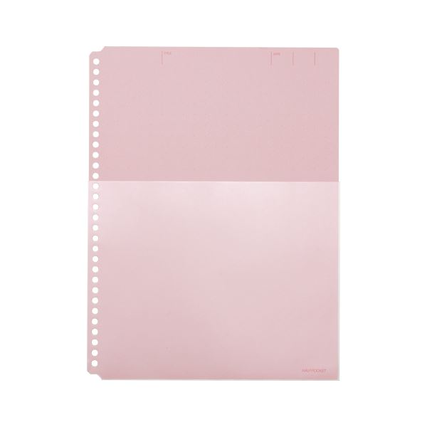 （まとめ） キングジム ハーフポケット厚口 A4判 タテ型 赤 (×10セット) |b04