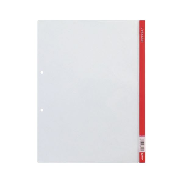 （まとめ） キングジム Lホルダー A4判タテ型・2穴 赤 (×50セット) |b04の通販は