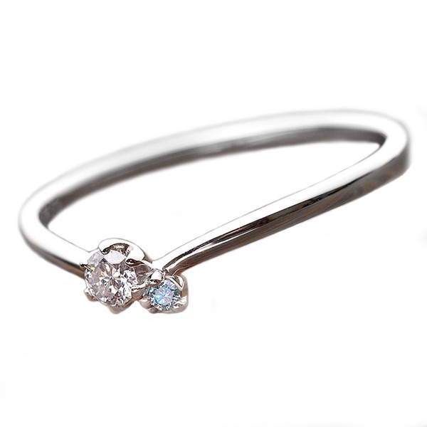 ダイヤモンド リング ダイヤ アイスブルーダイヤ 合計0.06ct 10.5号 プラチナ Pt950 V字モチーフ 指輪 ダイヤリング 鑑別カード付き【メーカー直送】代引き・銀行振込前払い不可・同梱不可の通販は