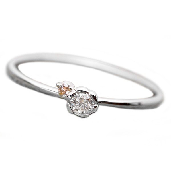 ダイヤモンド リング pt950 プラチナ 0.06ct 一粒 ダイヤ 指輪 ミル打ち ダイヤモンド リング⁄0.06ct⁄Pt950 プラチナ⁄未使用