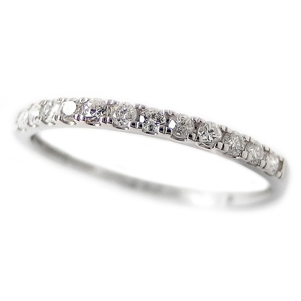 ダイヤモンド リング ハーフエタニティ 0.15ct 9号 プラチナ Pt950 0.15カラット シンプル 細身 エタニティリング 指輪 |b04