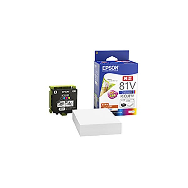 【純正品】 EPSON エプソン インクカートリッジ 【ICCL81V インク+ 写真用紙 L-100P】【メーカー直送】代引き・銀行振込前払い不可・同梱不可