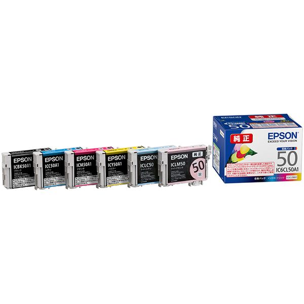 EPSON エプソン IC6CL50A1 インクカートリッジ 6Cパック 【純正品】【メーカー直送】代引き・銀行振込前払い不可・同梱不可