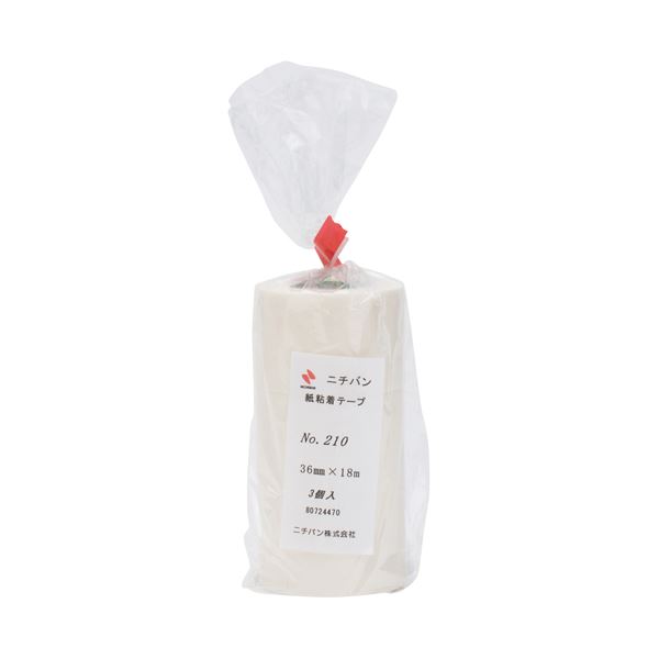 (まとめ）ニチバン 紙粘着テープ 210-36 白 36mm×18m 3巻(×10セット) |b04の通販は 8,058円