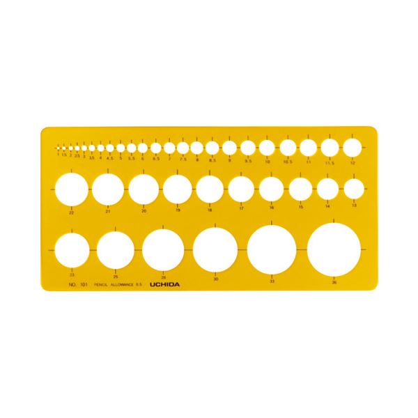 (まとめ）内田洋行 テンプレート円定規1-843-0101(×5セット) |b04の通販は 5,339円