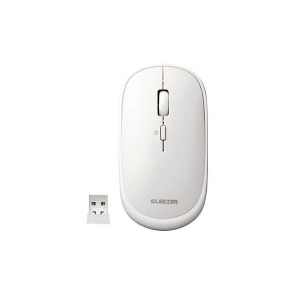 まとめ）エレコム 薄型無線マウス ホワイト M-TM10DBWH(×3セット