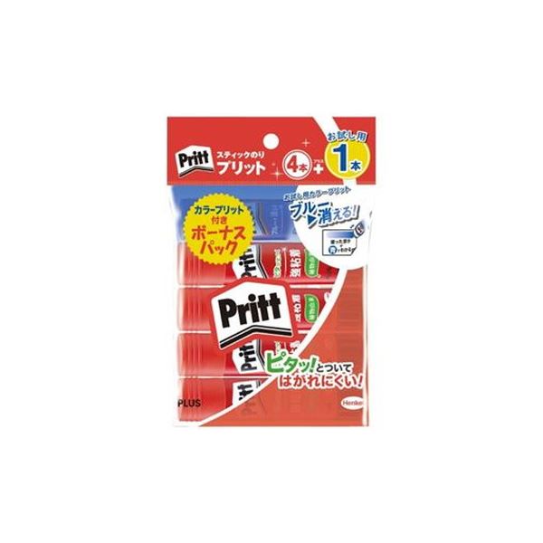 （まとめ）プラス プリットR セリース 強粘着4P+カラー1P(×20セット) |b04の通販は