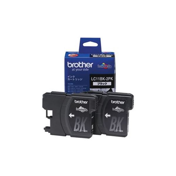 （まとめ）ブラザー インクカートリッジ LC11BK-2PK 黒2個(×3セット) |b04