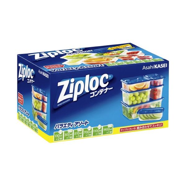 (まとめ) 旭化成ホームプロダクツ ジップロックコンテナー アソート 7個入 (×5セット) |b04の通販は 8,369円