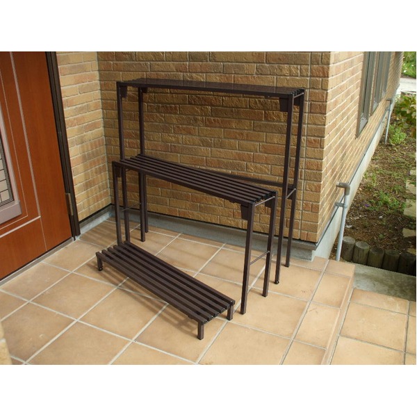 フラワースタンド 〔3サイズ×1セット〕 防サビ加工 アジャスター付き グリーンスペース 花しま専科 日本製 〔園芸 ガーデニング用品〕 7千円以上で送料無料フラワースタンド 〔3サイズ×1セット〕