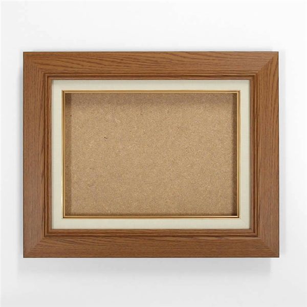 油絵額・キャンバス額・日本画・茶色油絵額 木製油縁額 F3（273×220mm） チーク【メーカー直送】代引き・銀行振込前払い不可・同梱不可