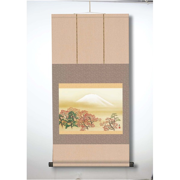 ( 横山大観生誕150年 ) 富士図 富士絵画 高精彩特色技術絵 横山大観 霊峰富士 掛軸 尺三 日本心神 |b04の通販は 8,517円
