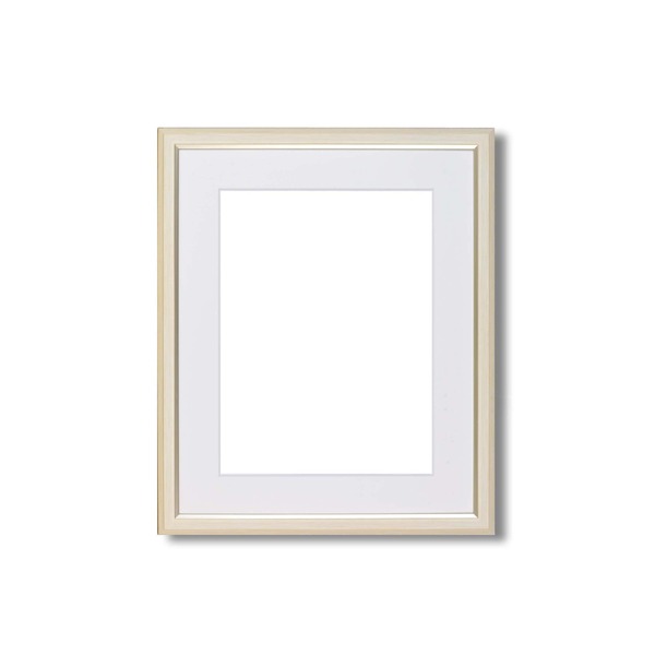 日本製 油絵額縁/フレーム (F6号/アイボリー) 壁掛けひも/アクリル/ 8116 |b04 日本製 国産 油絵額縁 フレーム F6号 アイボリー 壁掛けひも アクリル