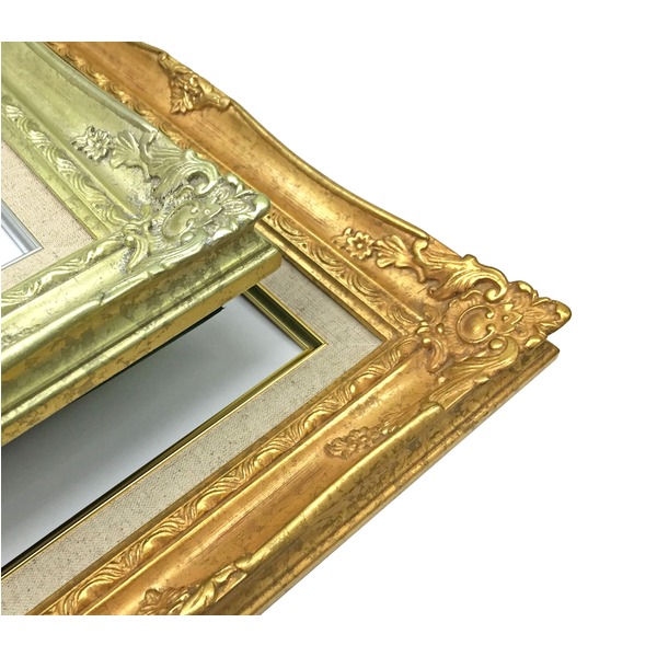 ルイ式 油額 〕 P12号（606×455mm）ゴールド 高級油絵額 キャンバス額